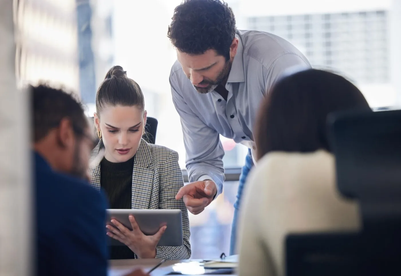 Leaders collaborating on a modernization roadmap